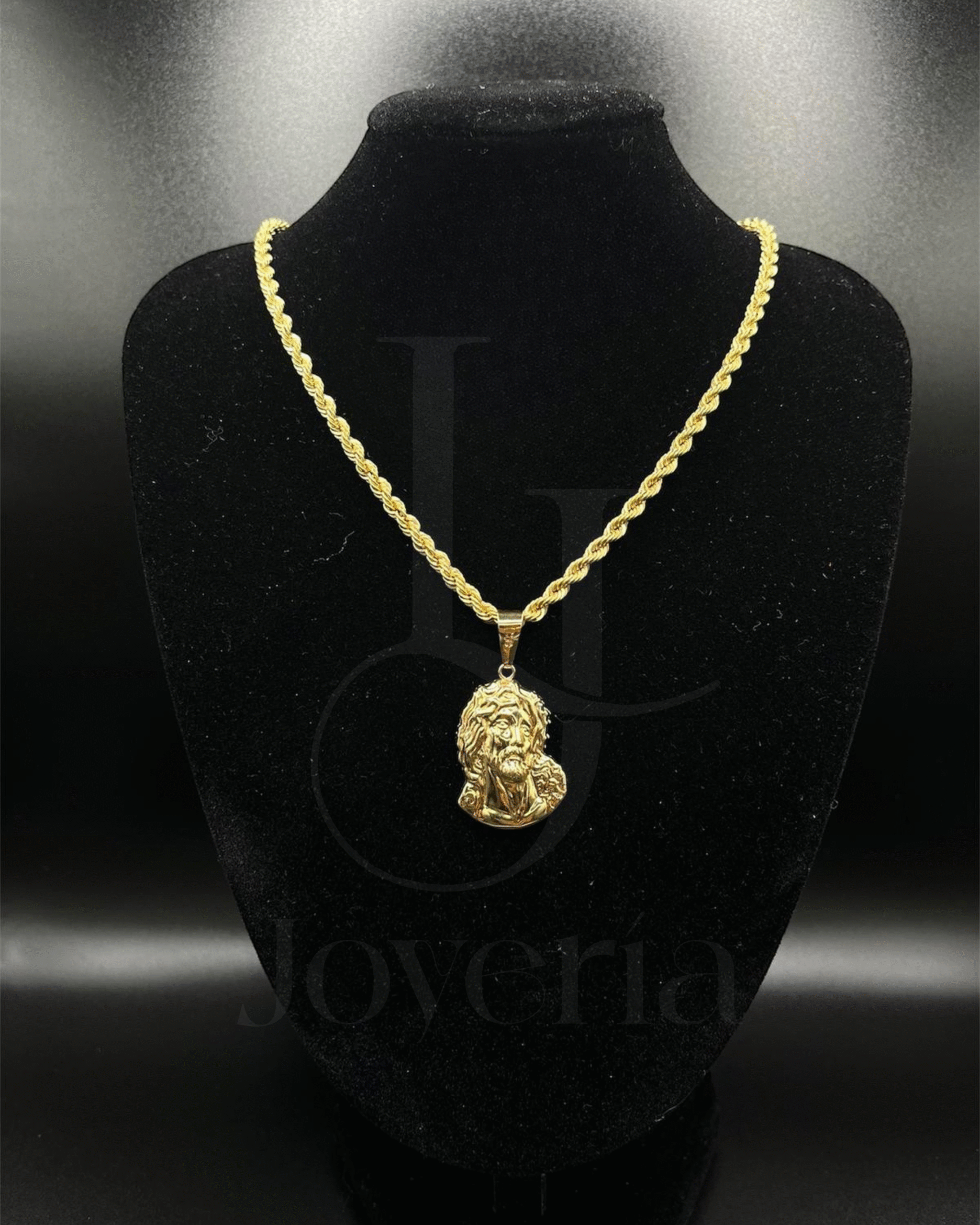 Cadena Cordón de San Francisco/Dije Rostro Jesucristo