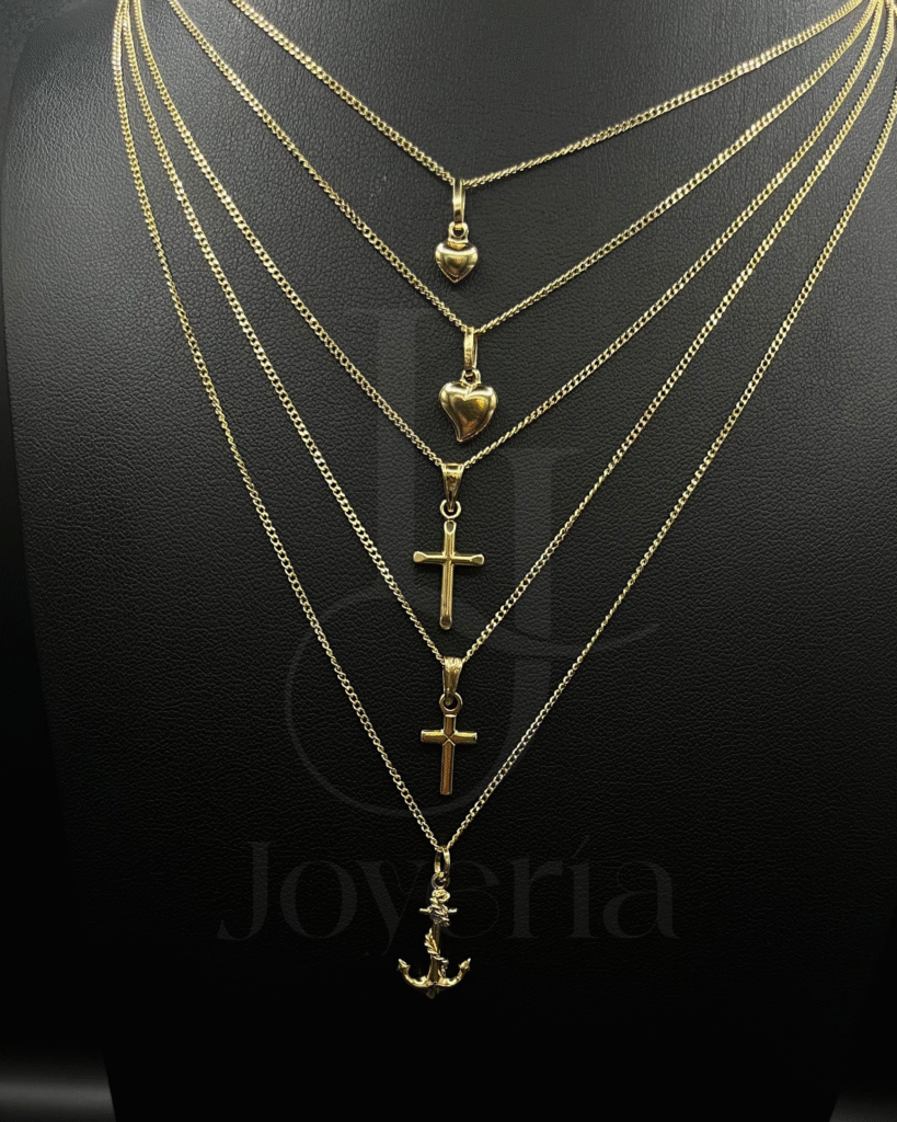 Set de 5 cadenas de dama delgadas