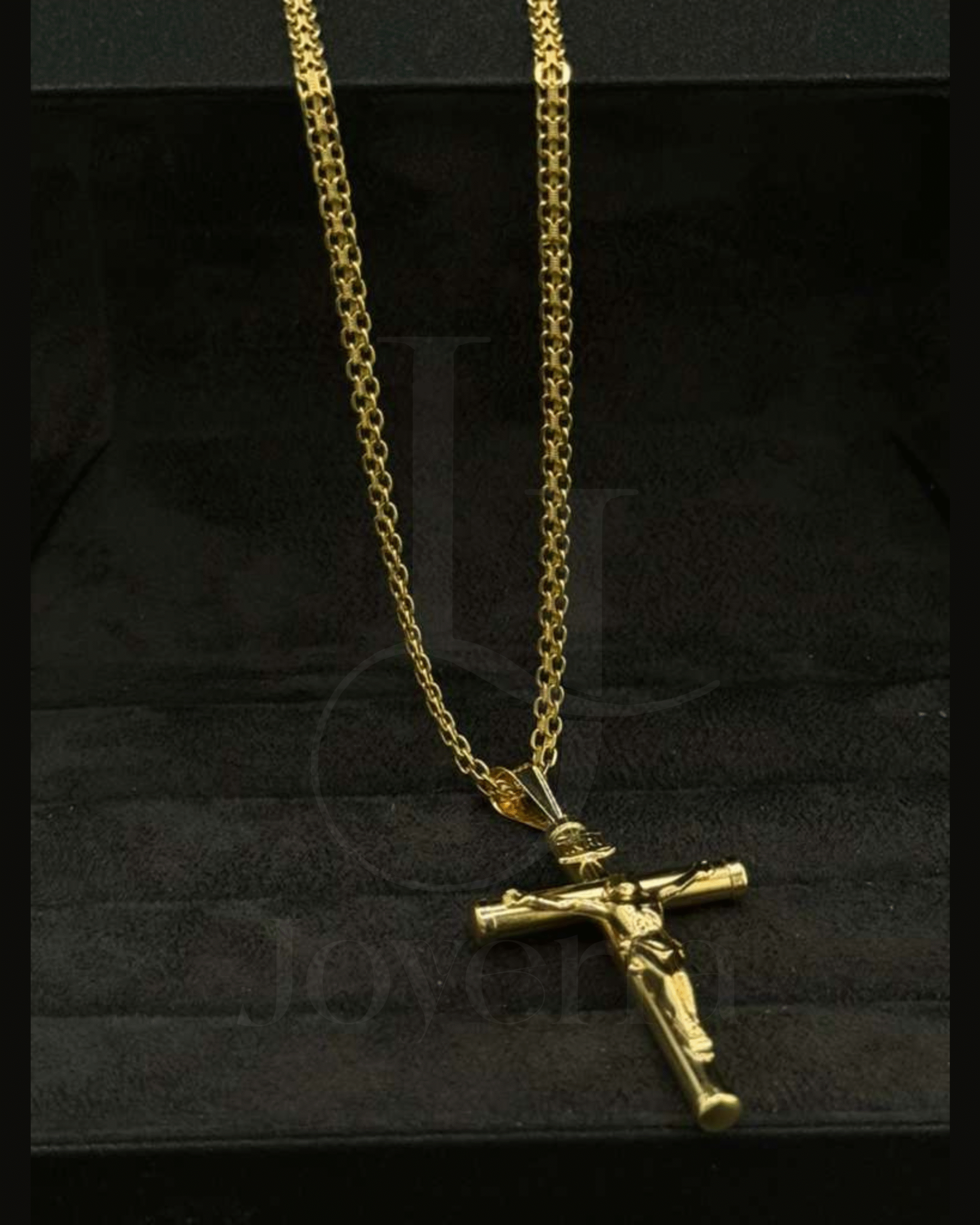 Cadena Tejido Chino/ Dije Cruz - Image 2