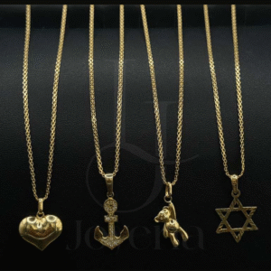 Set de cadenas de damas con dijes variados