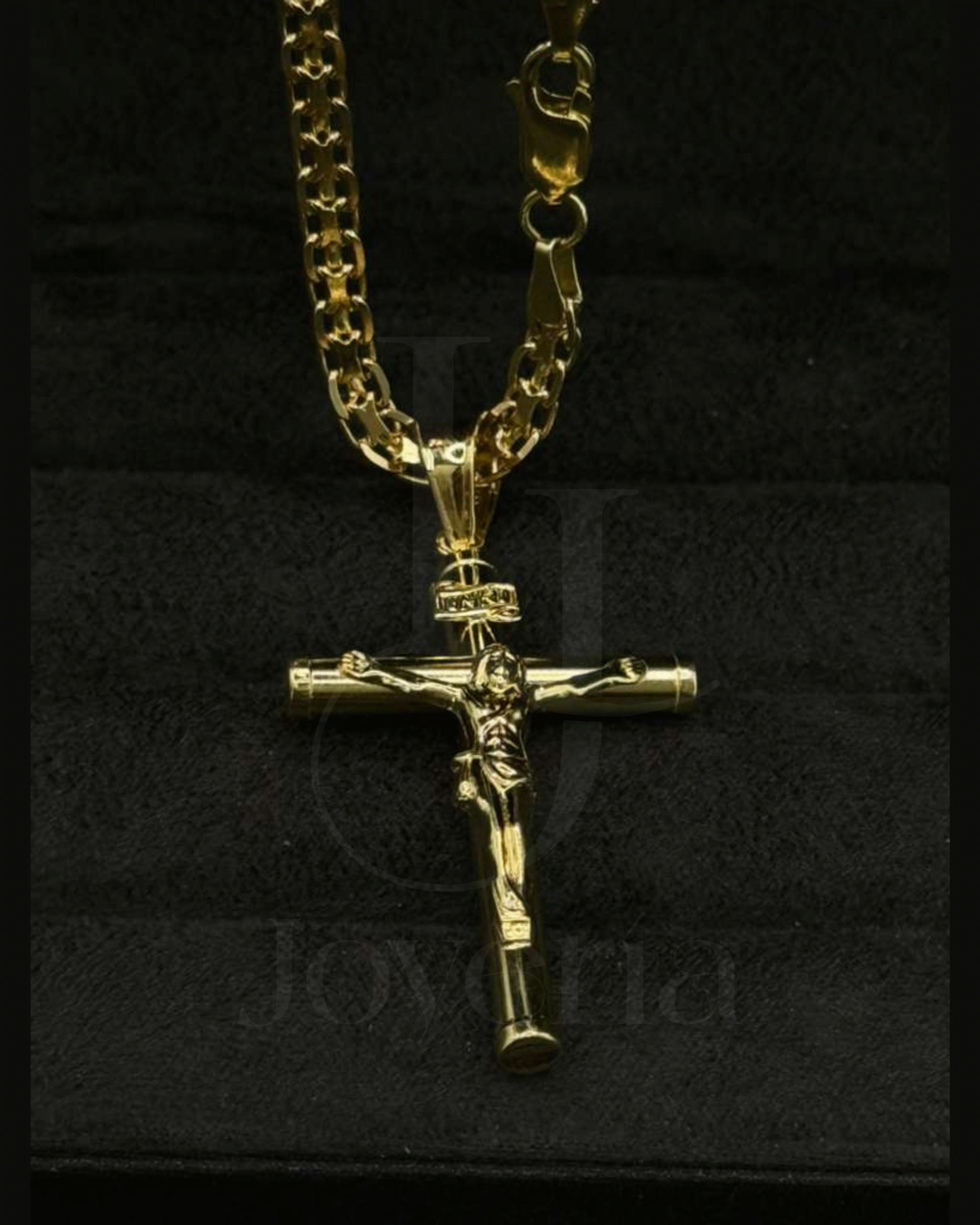 Cadena Tejido Chino/ Dije Cruz - Image 3