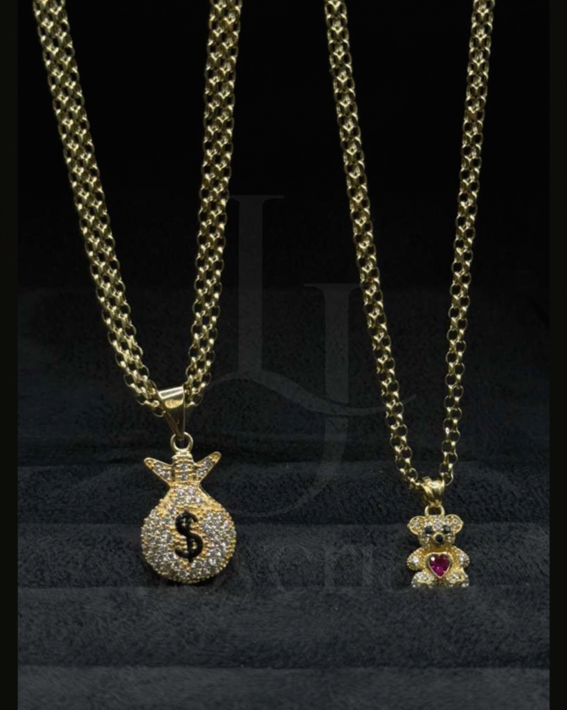 Cadena Tejido Chino/Dije Dólar/Dije Oso