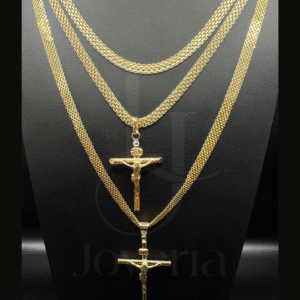 Cadena Tejido Chino/ Dije Cruz